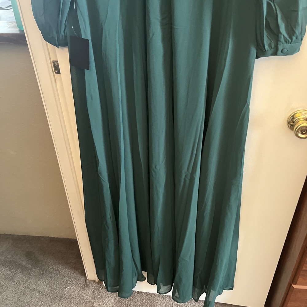 Lulu  About Divine HunterGreen Women's Maxi Dress‎  Backless Size XL - Picture 8 of 11